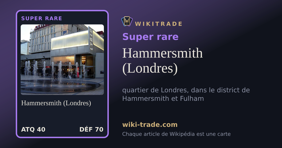 Hammersmith (Londres) — carte Super rare