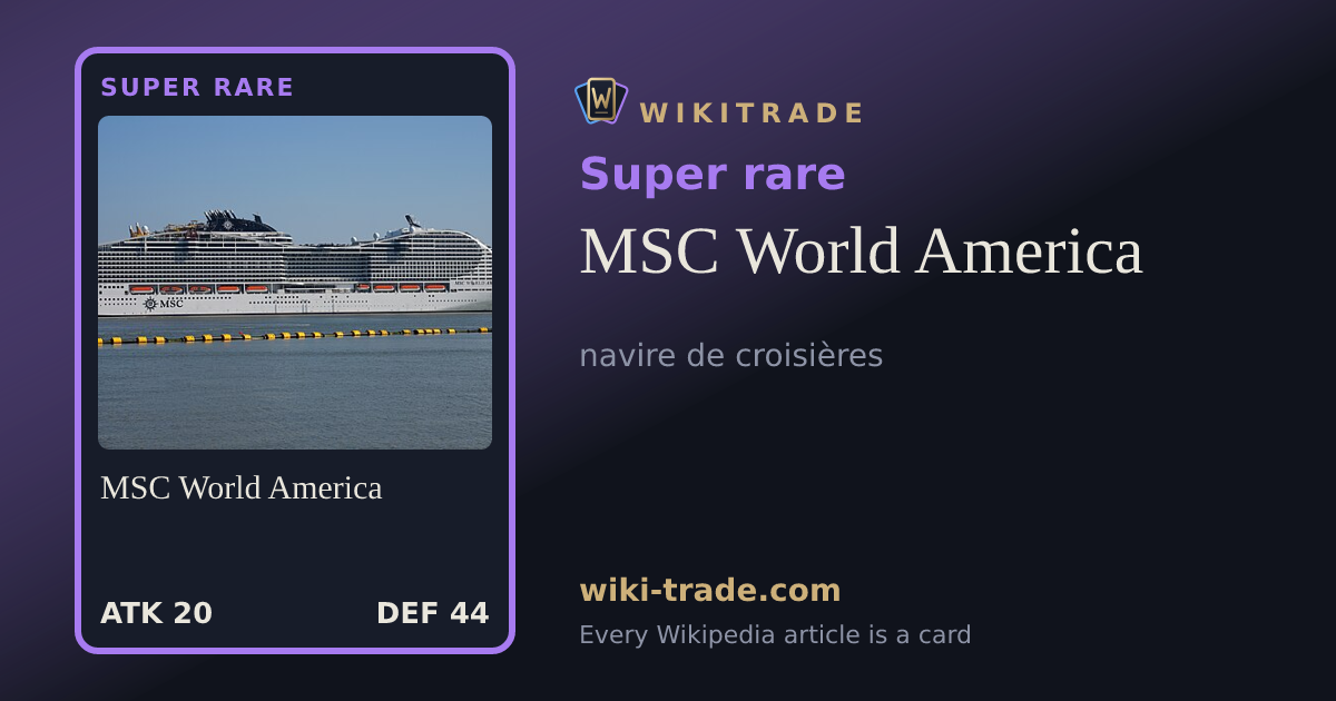 MSC World America — Super rare card