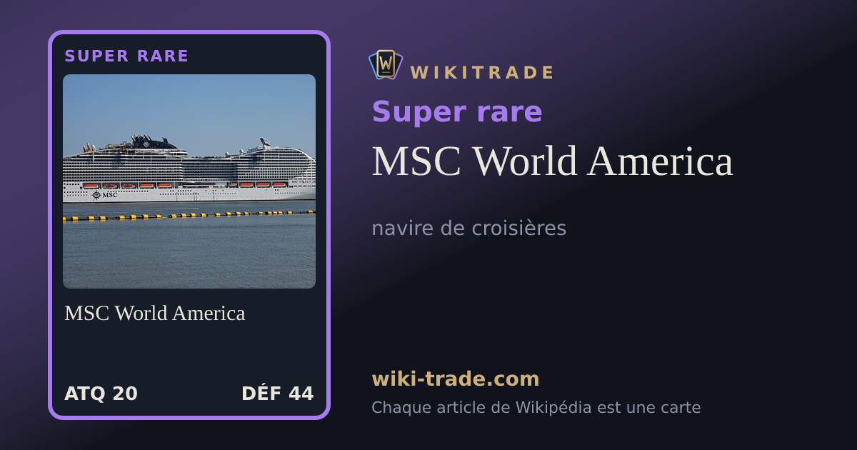 MSC World America — carte Super rare