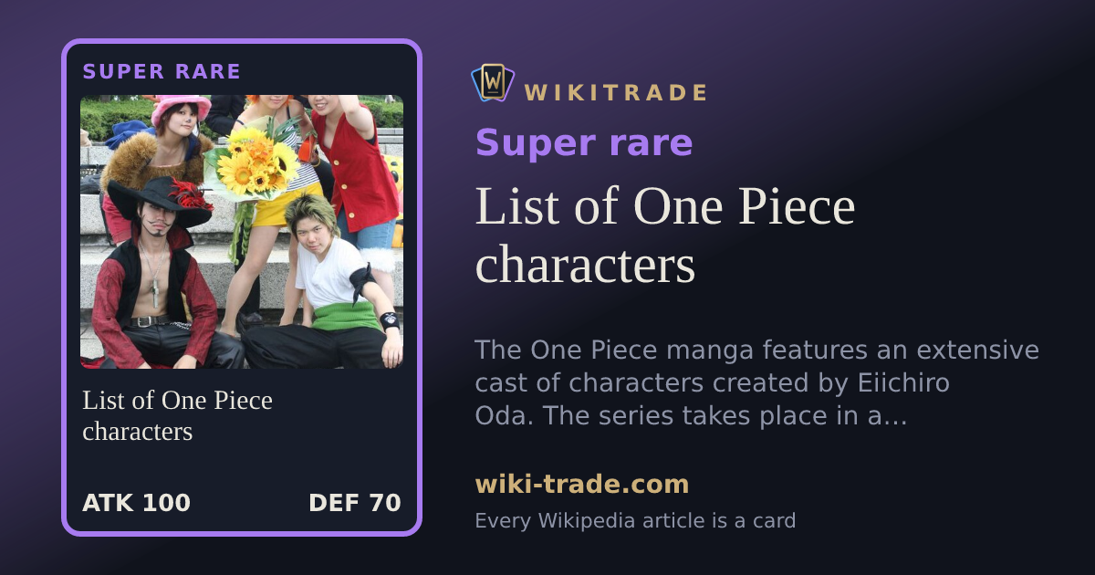 List of One Piece characters — Super rare card