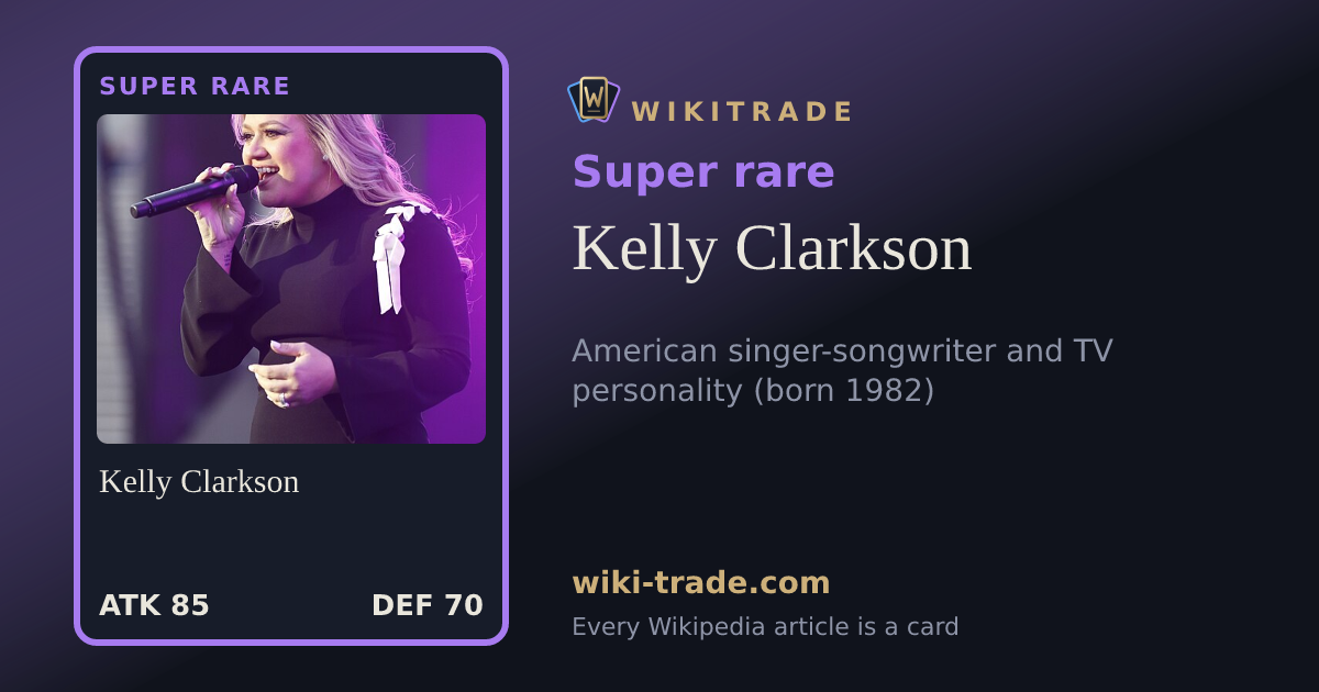 Kelly Clarkson — Super rare card