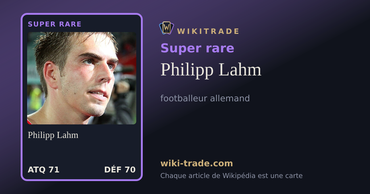 Philipp Lahm — carte Super rare