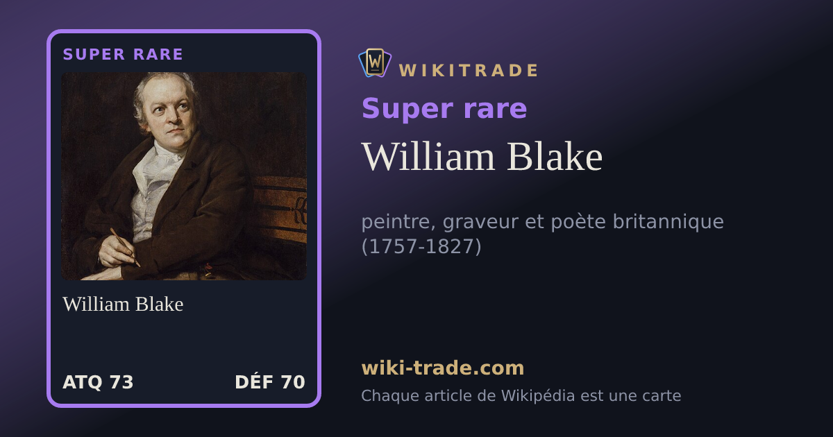 William Blake — carte Super rare