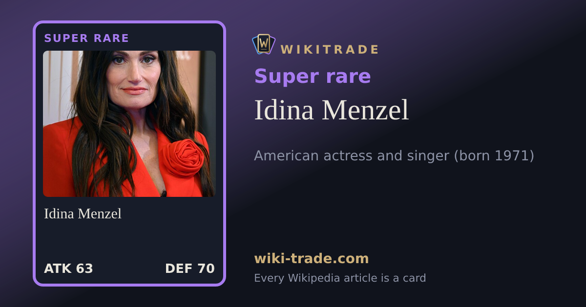Idina Menzel — Super rare card