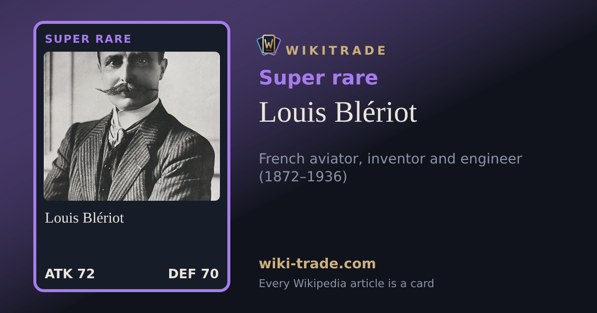 Louis Blériot — Super rare card