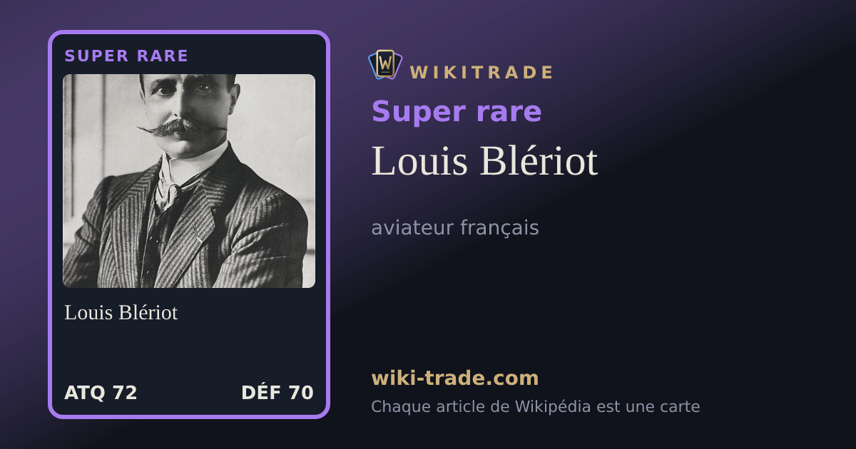 Louis Blériot — carte Super rare