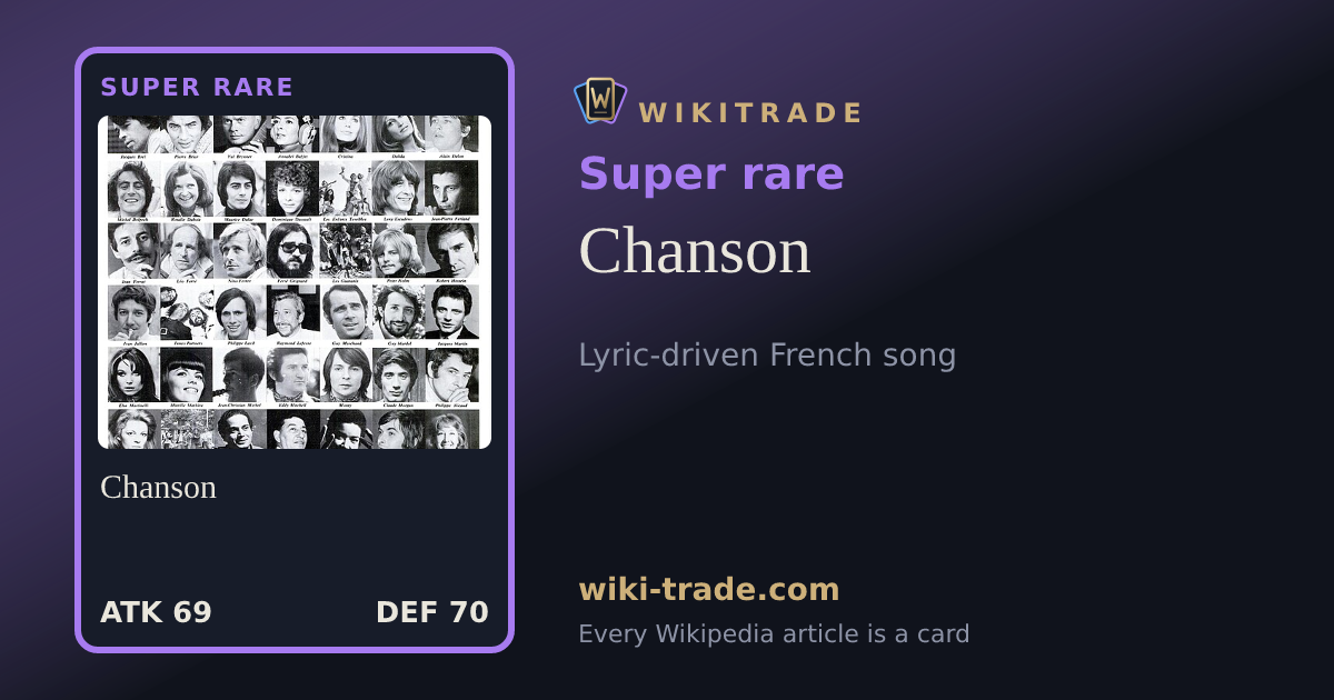 Chanson — Super rare card