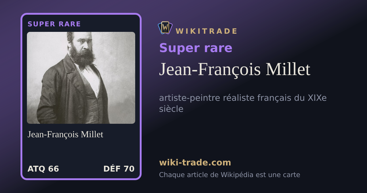 Jean-François Millet — carte Super rare