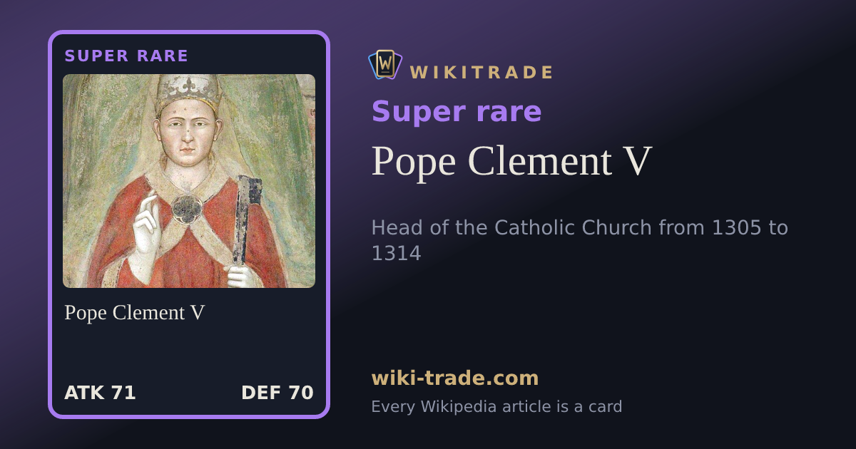 Pope Clement V — Super rare card