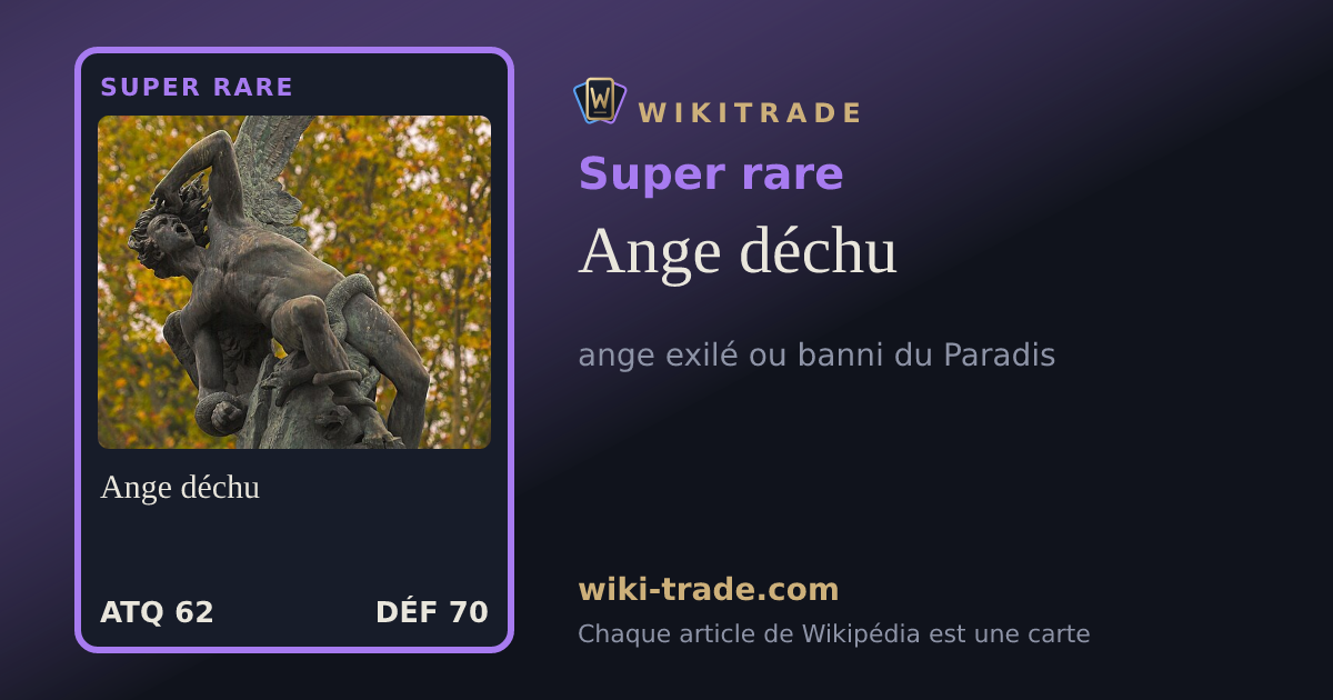 Ange déchu — carte Super rare