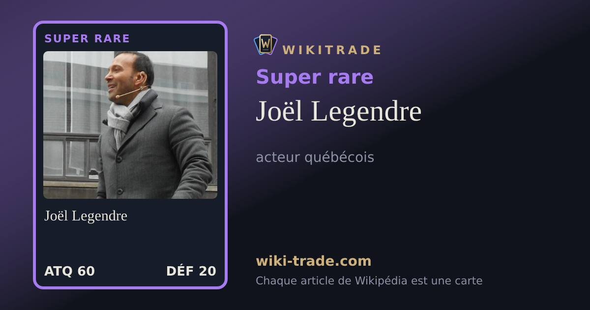 Joël Legendre — carte Super rare