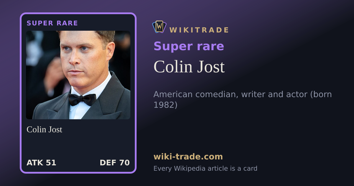 Colin Jost — Super rare card