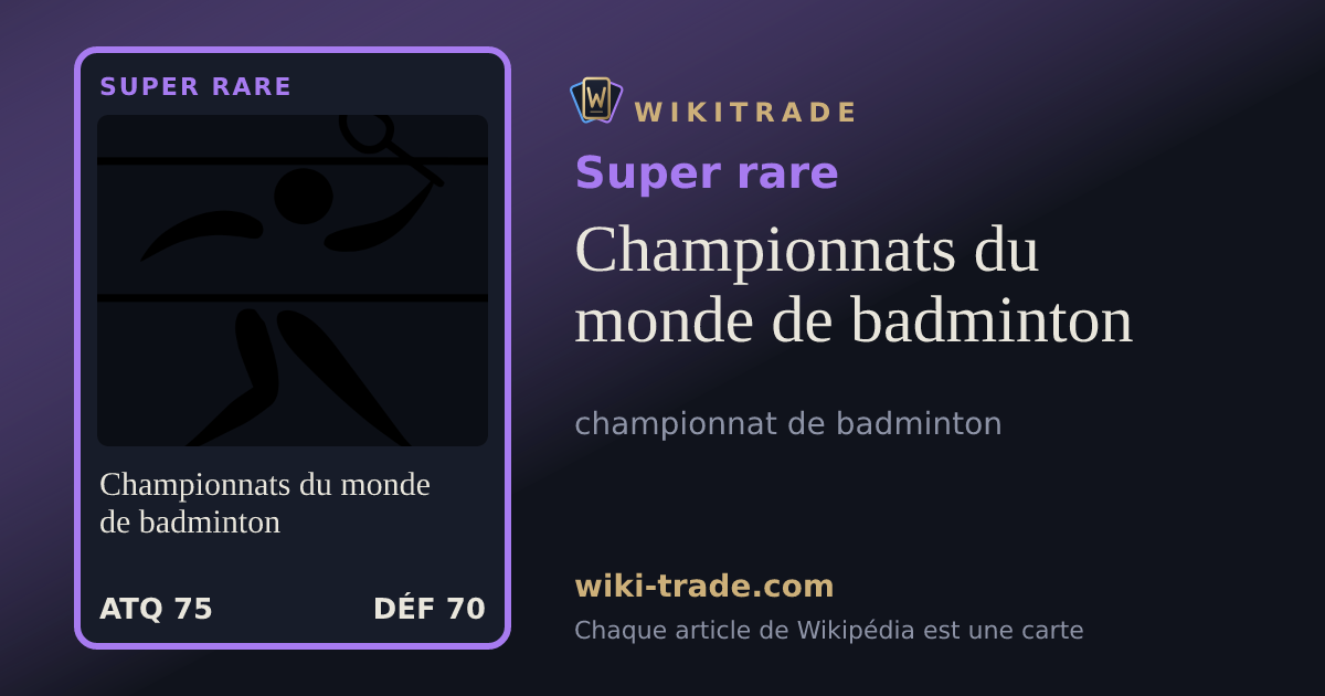 Championnats du monde de badminton — carte Super rare