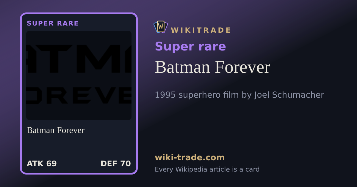 Batman Forever — Super rare card