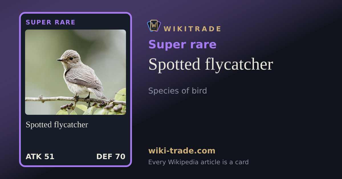 Spotted flycatcher — Super rare card