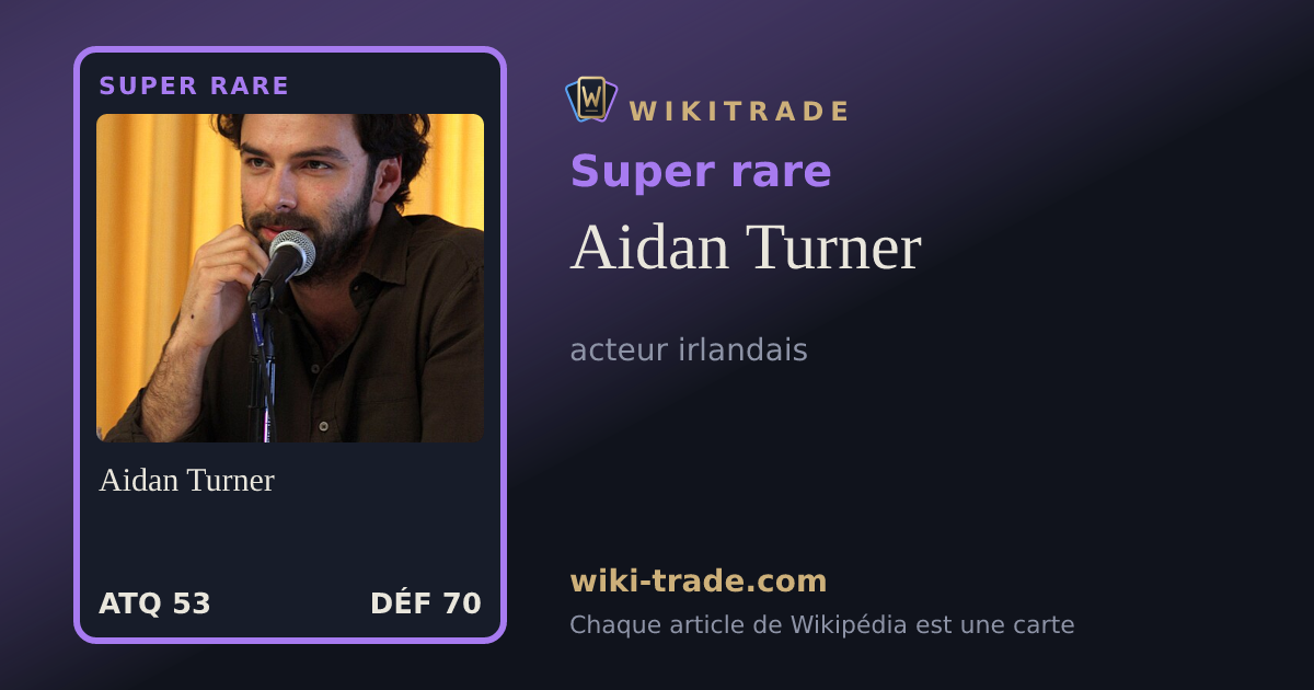 Aidan Turner — carte Super rare