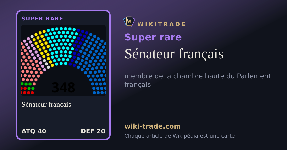Sénateur français — carte Super rare