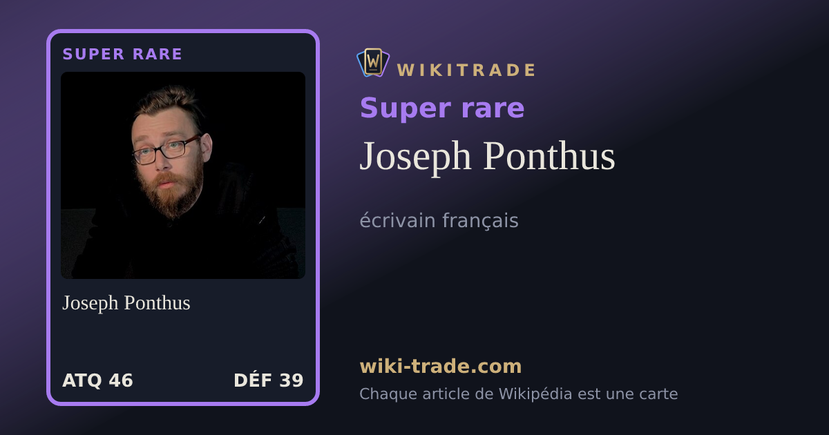 Joseph Ponthus — carte Super rare