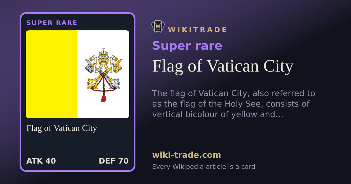 Flag of Vatican City — Super rare card