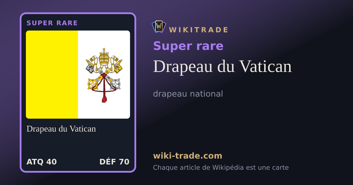 Drapeau du Vatican — carte Super rare