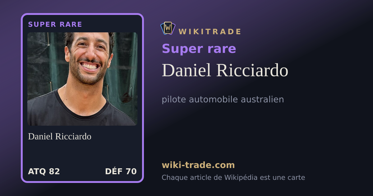 Daniel Ricciardo — carte Super rare