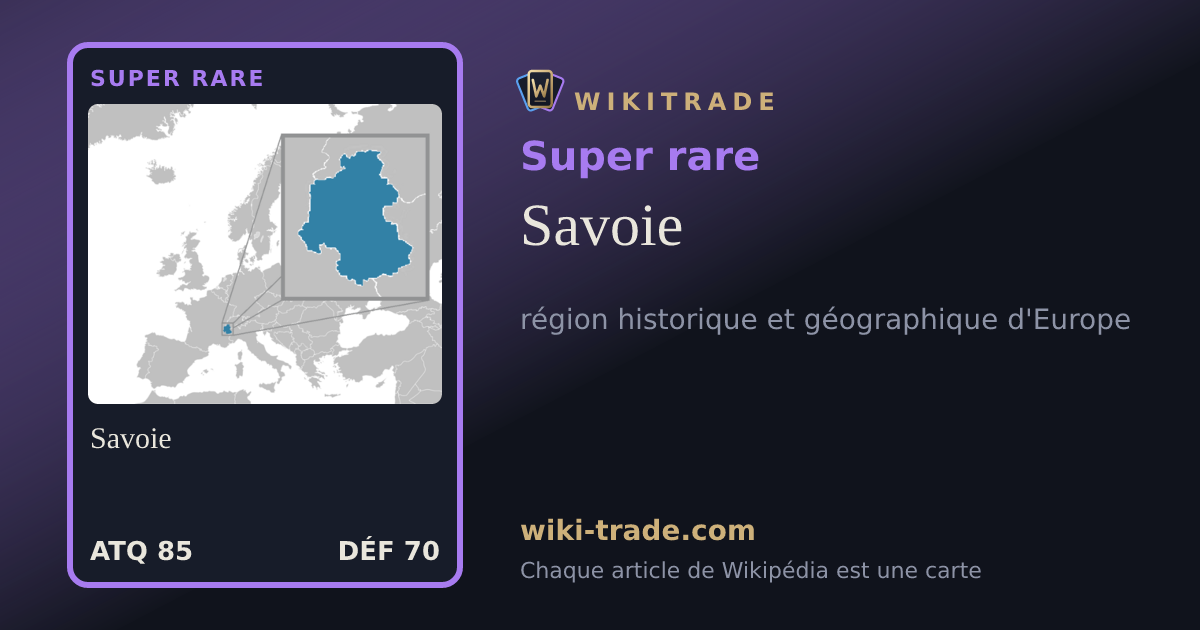 Savoie — carte Super rare