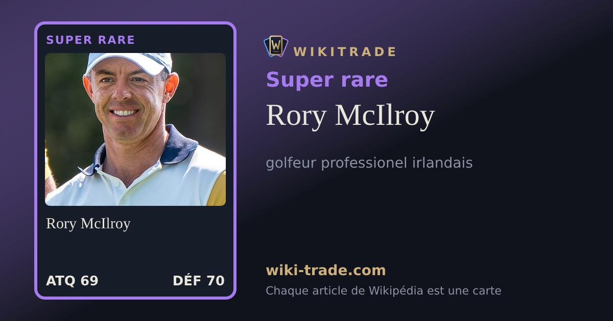 Rory McIlroy — carte Super rare