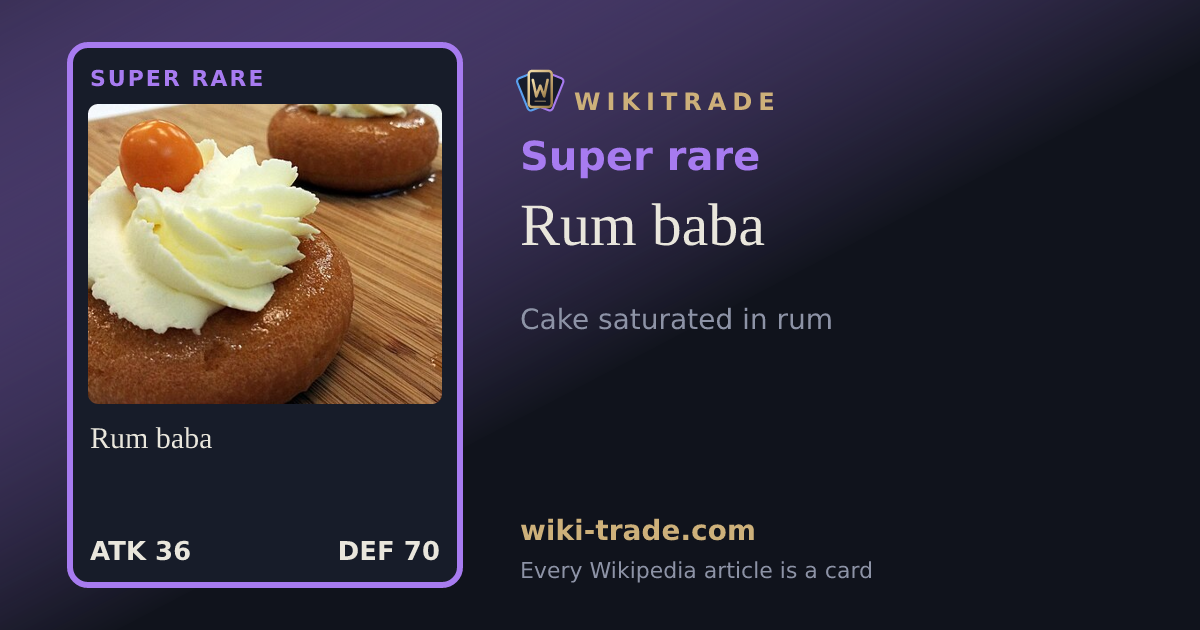 Rum baba — Super rare card