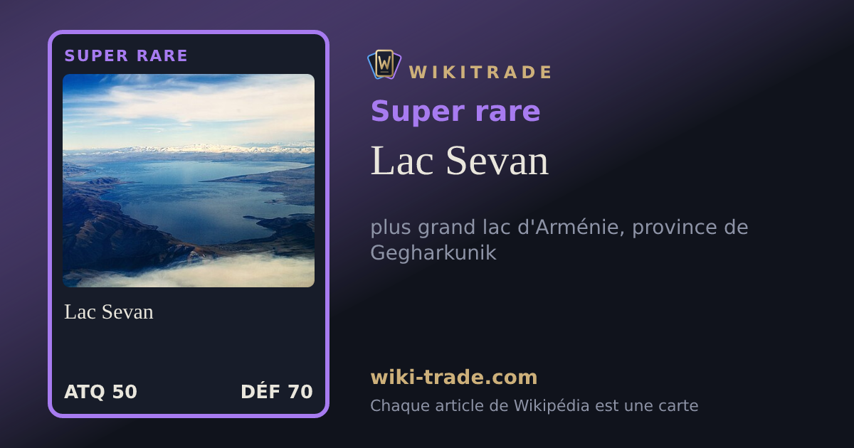 Lac Sevan — carte Super rare