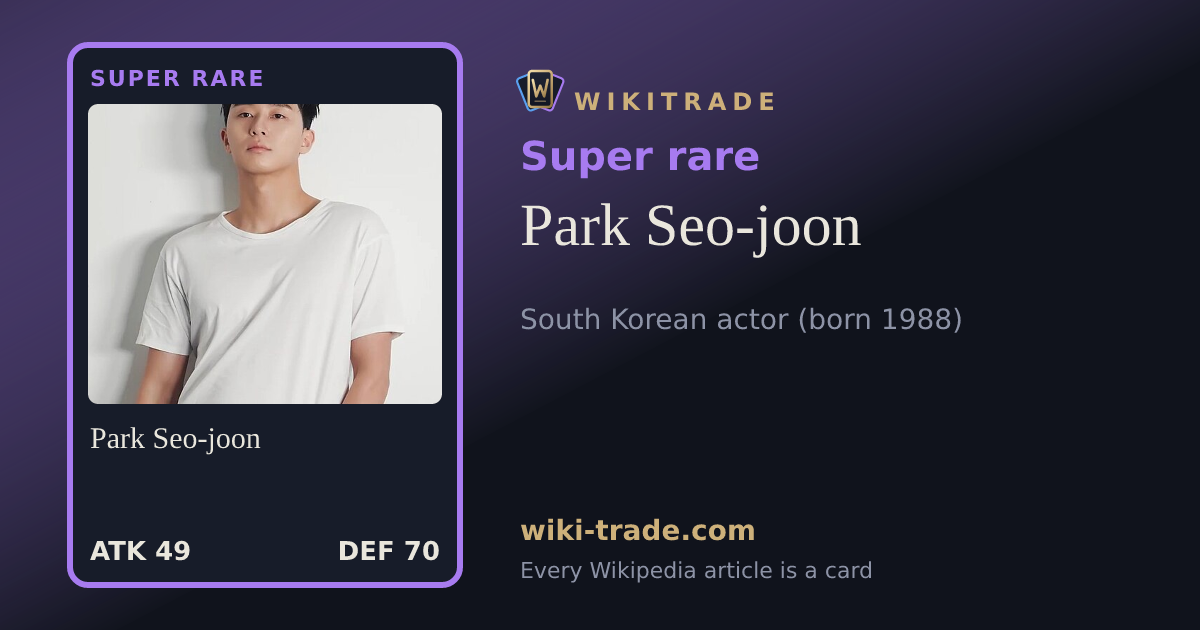 Park Seo-joon — Super rare card