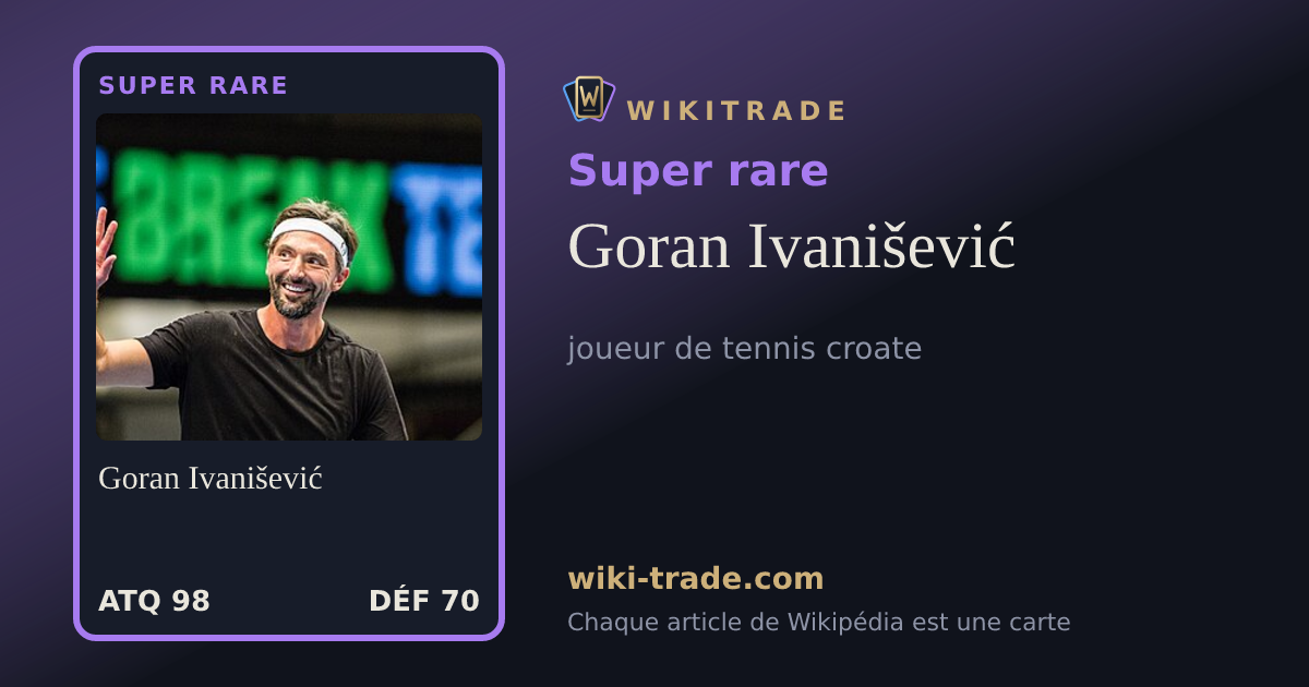 Goran Ivanišević — carte Super rare
