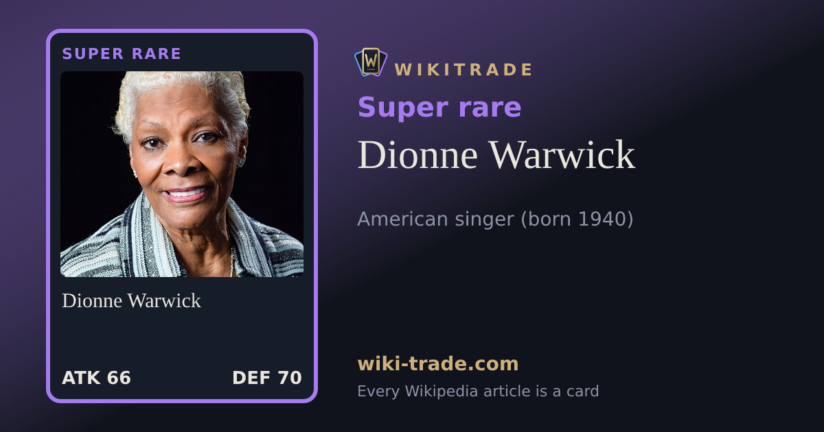 Dionne Warwick — Super rare card