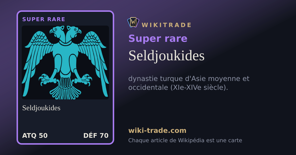 Seldjoukides — carte Super rare