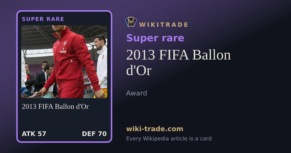 2013 FIFA Ballon d'Or — Super rare card