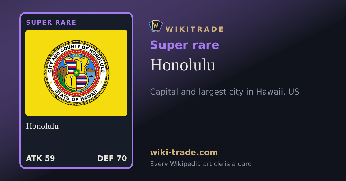 Honolulu — Super rare card
