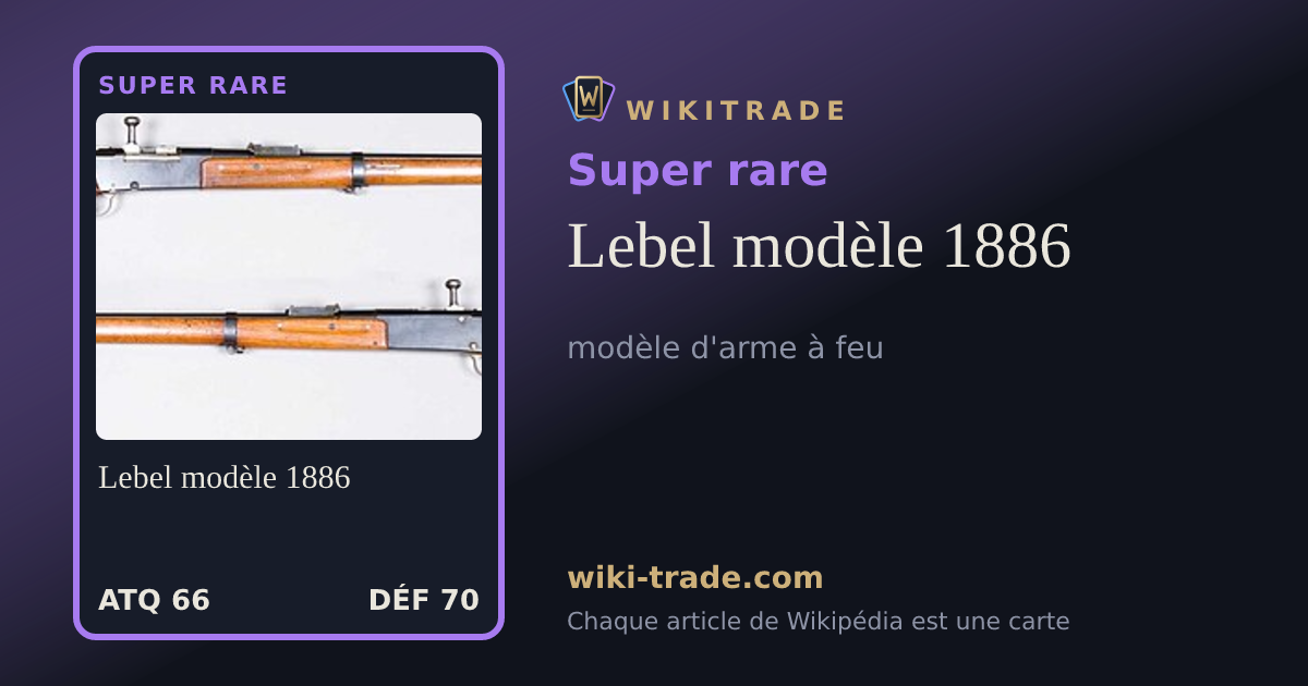 Lebel modèle 1886 — carte Super rare