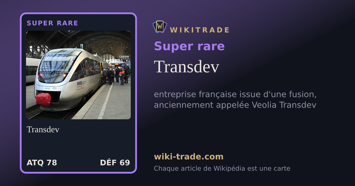 Transdev — carte Super rare