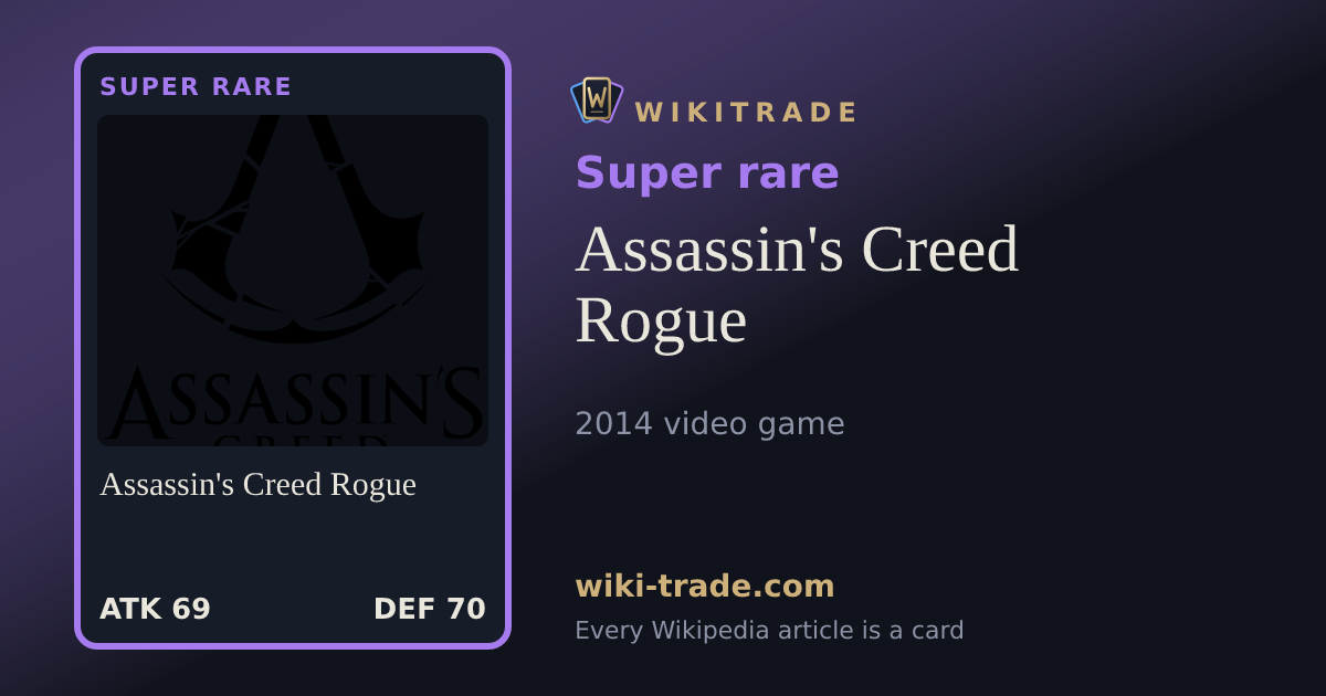 Assassin's Creed Rogue — Super rare card