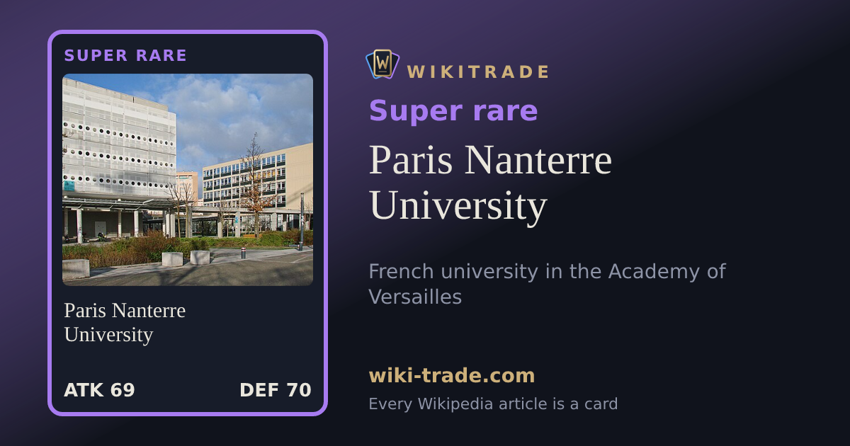 Paris Nanterre University — Super rare card
