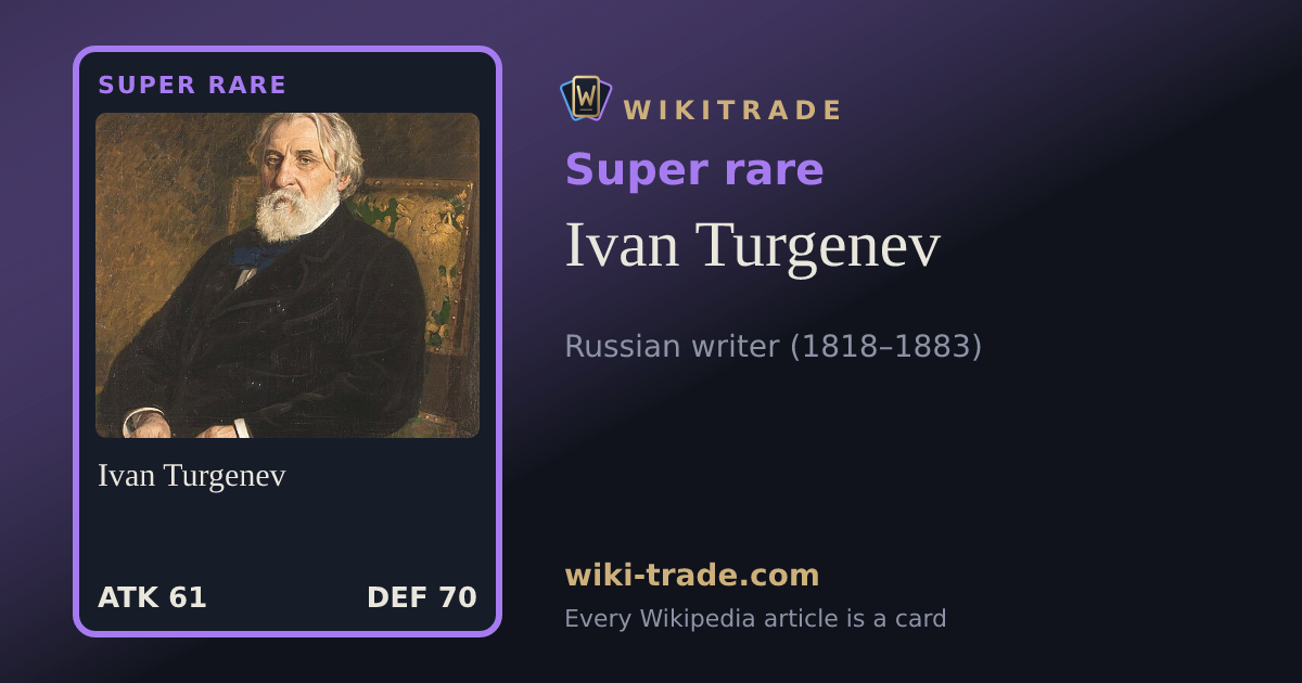 Ivan Turgenev — Super rare card