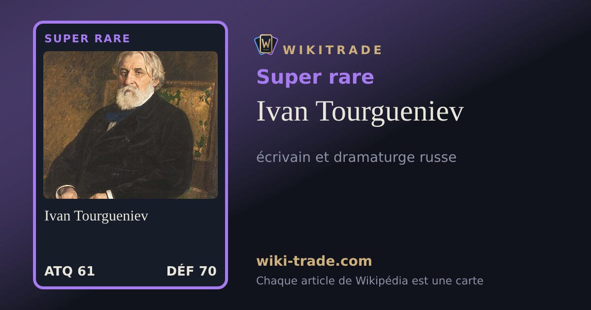 Ivan Tourgueniev — carte Super rare