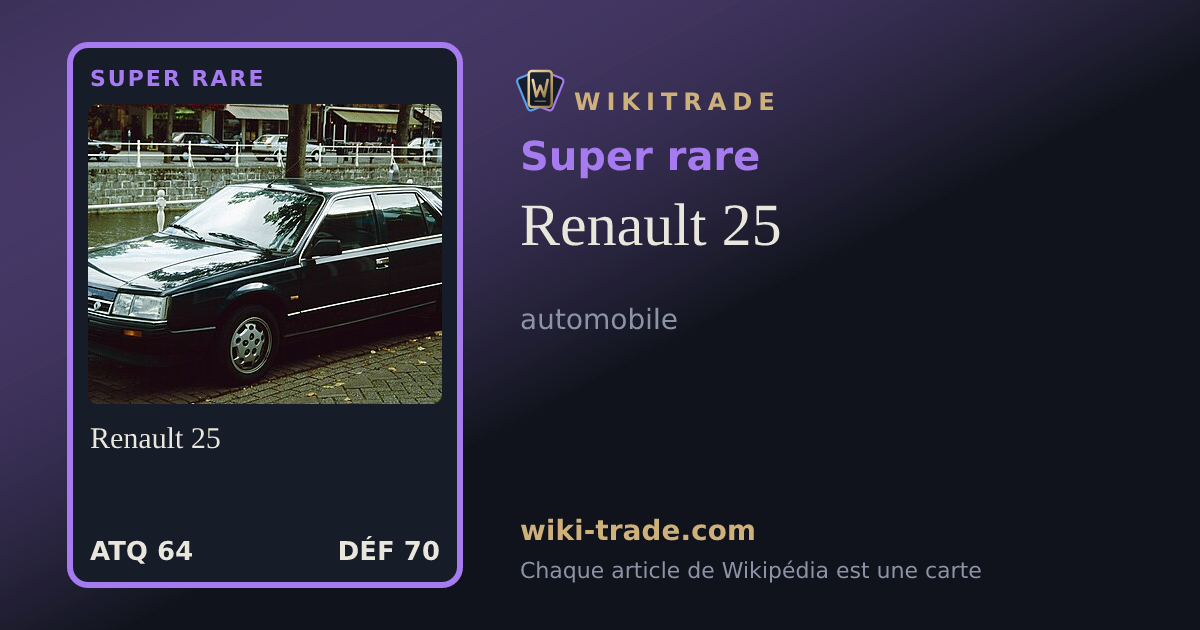 Renault 25 — carte Super rare