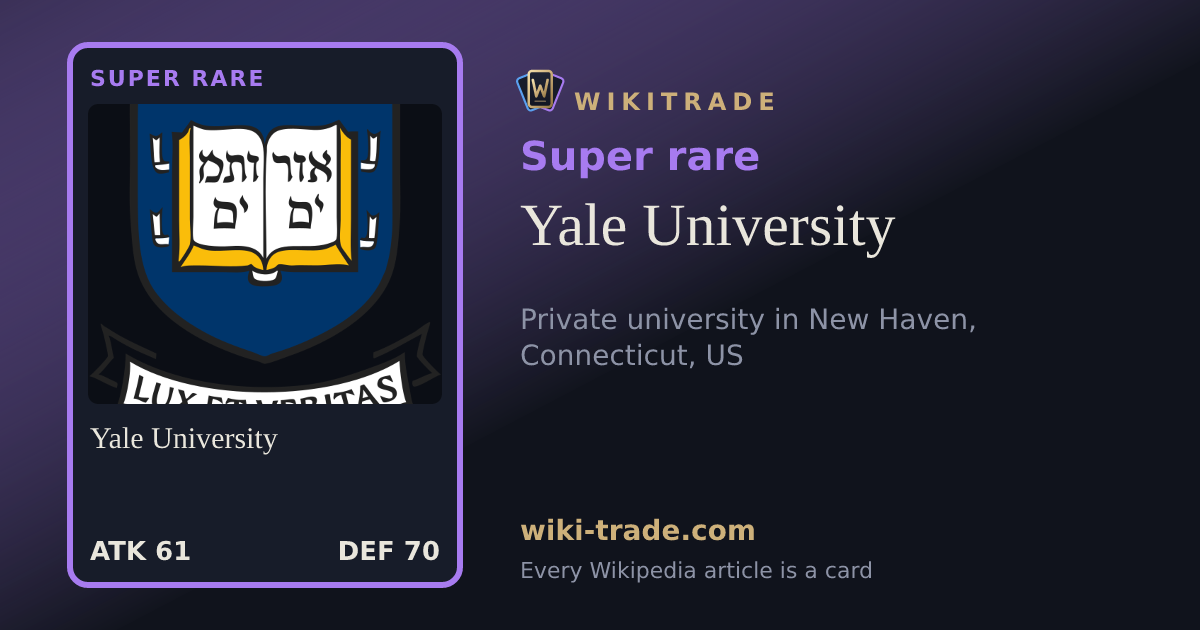Yale University — Super rare card