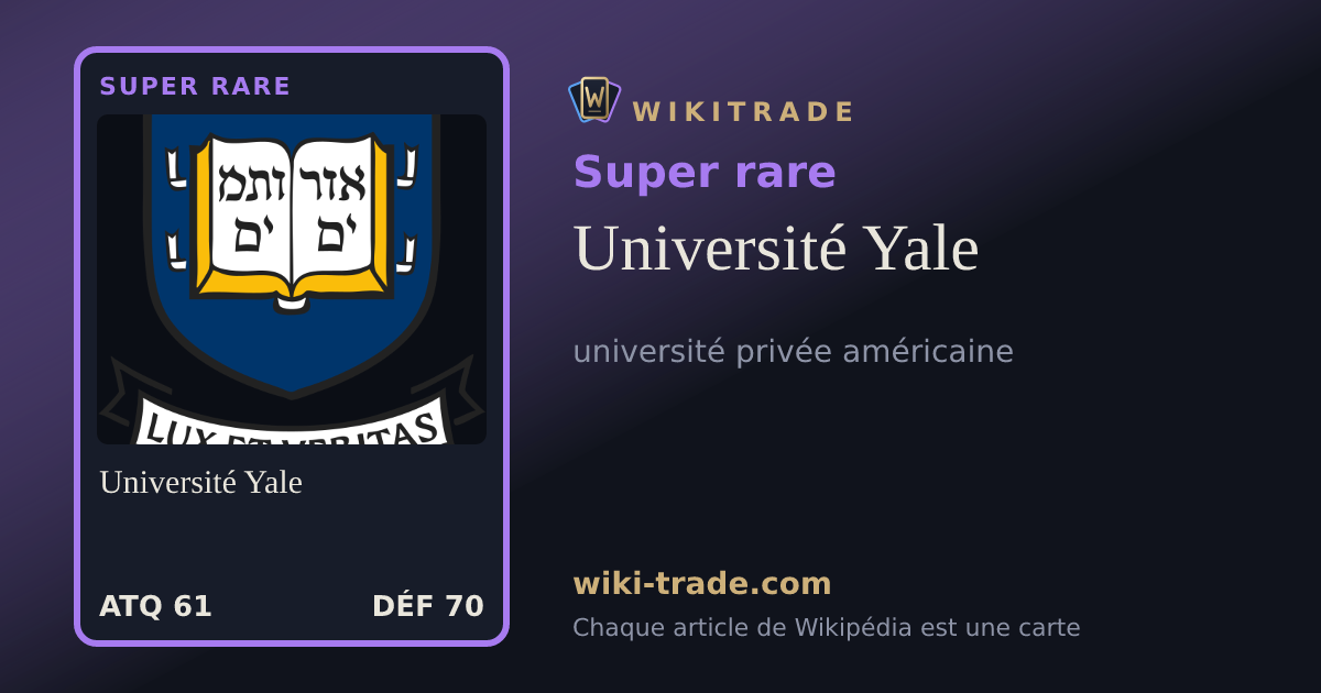 Université Yale — carte Super rare
