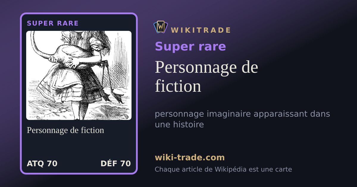 Personnage de fiction — carte Super rare