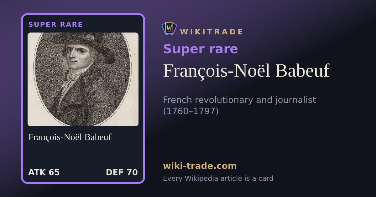 François-Noël Babeuf — Super rare card