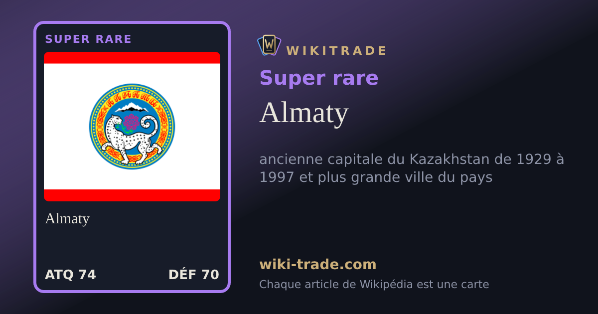 Almaty — carte Super rare