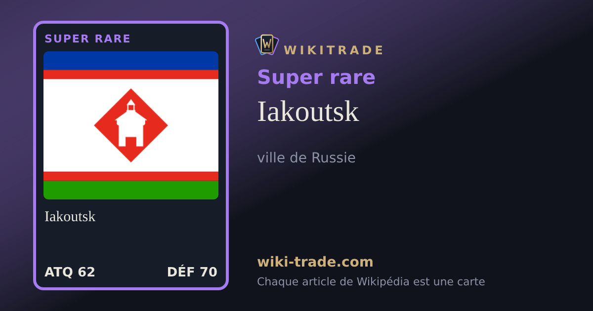 Iakoutsk — carte Super rare