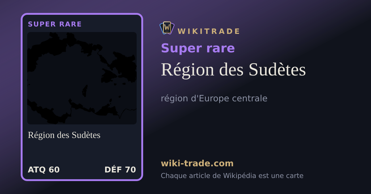 Région des Sudètes — carte Super rare
