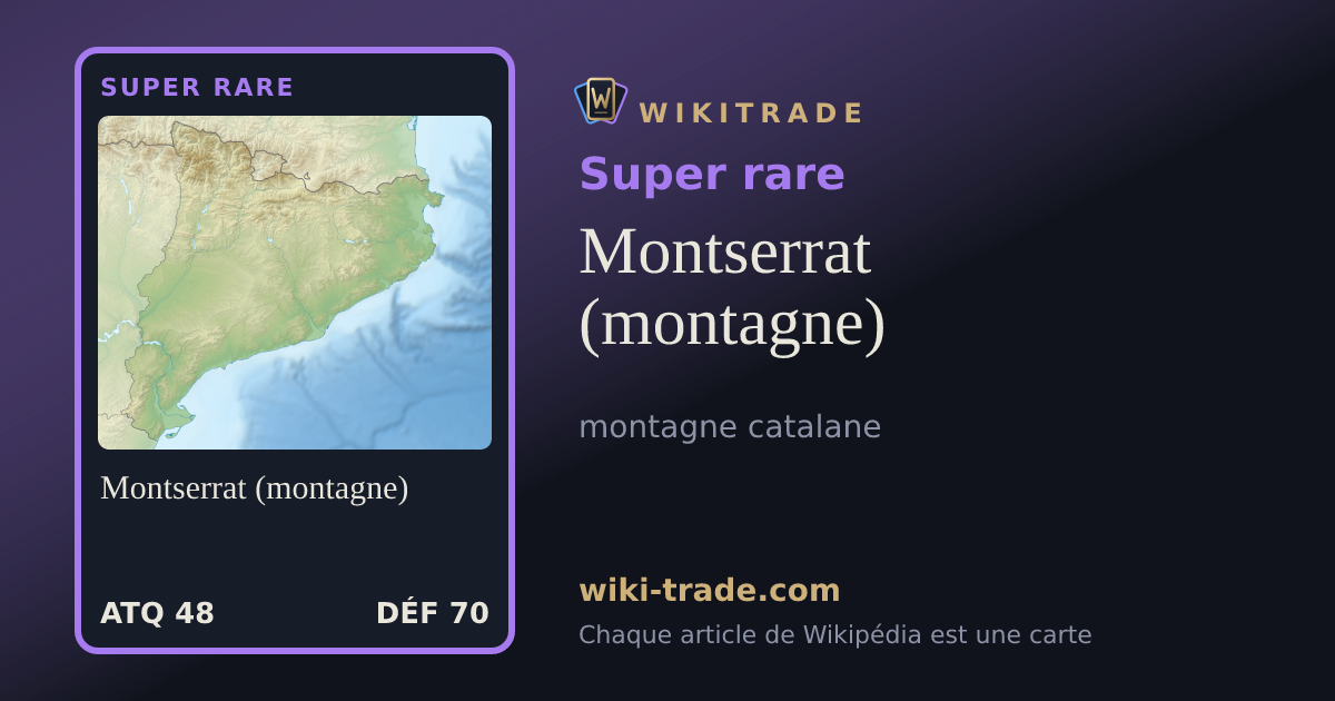 Montserrat (montagne) — carte Super rare